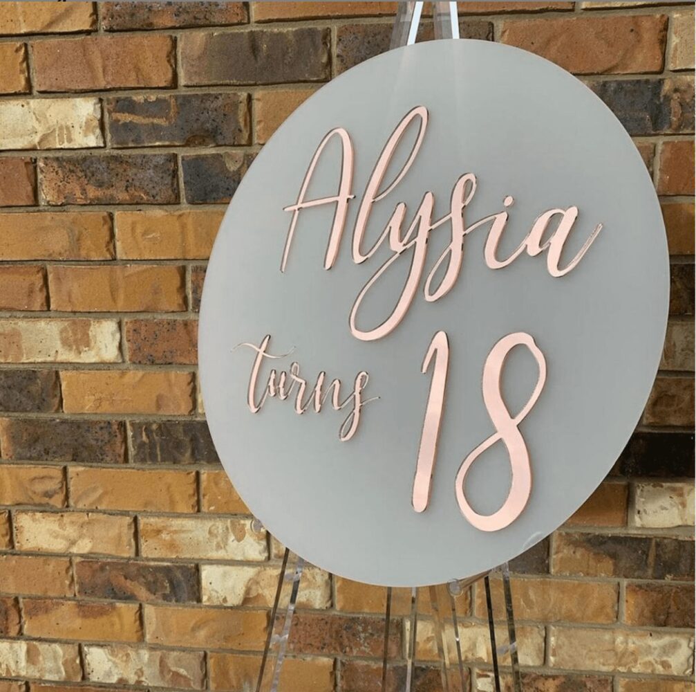 Base Acrílico + Texto Acrílico