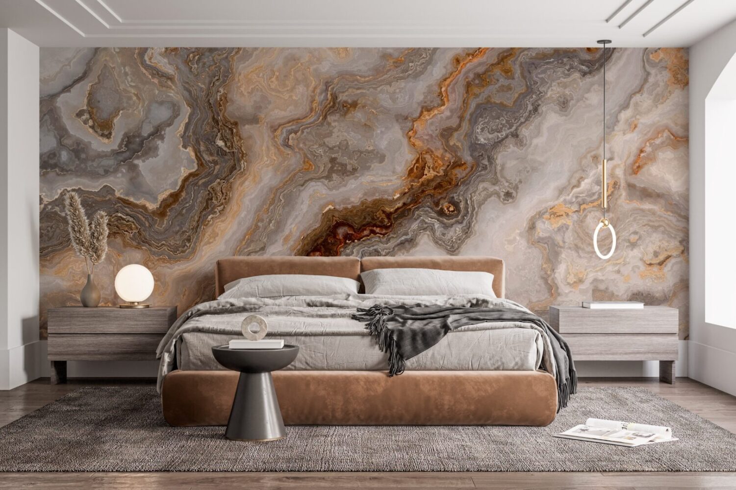 MARMOL CON BETAS GRISES, OCRE Y MARRON 2 | AAA DESIGN PTY
