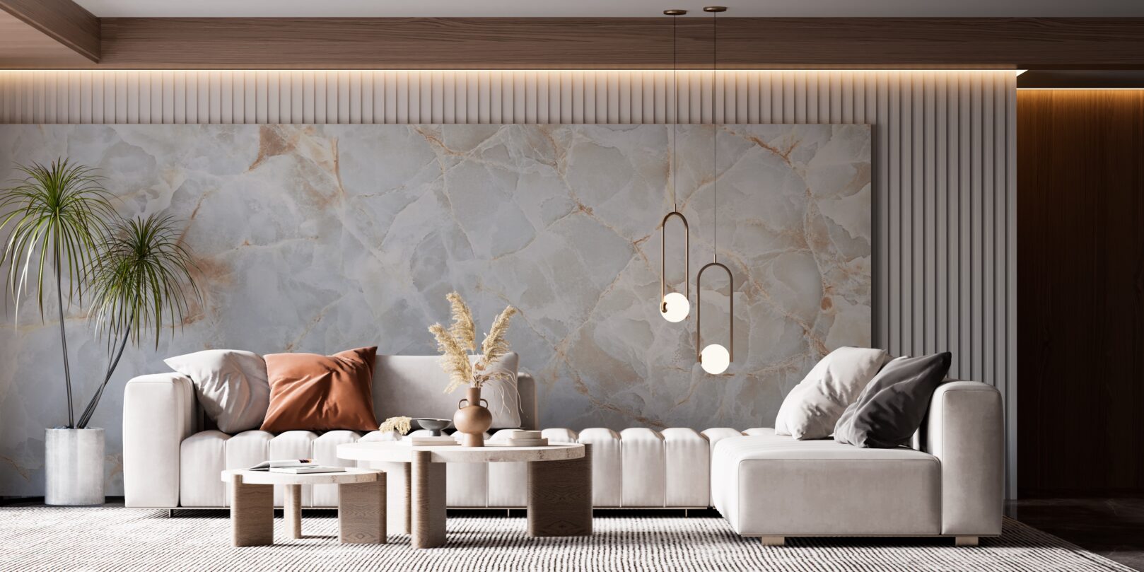 MARMOL BLANCO GRIS Y OCRE